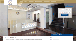 Desktop Screenshot of hotelambrosiaindia.com