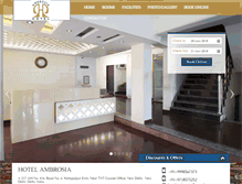 Tablet Screenshot of hotelambrosiaindia.com